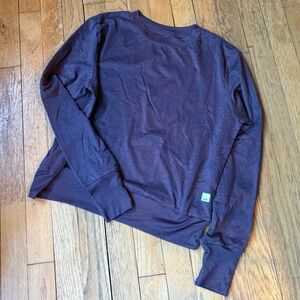 Vuori Women’s Crewneck Long Sleeve Top in Purple Heather